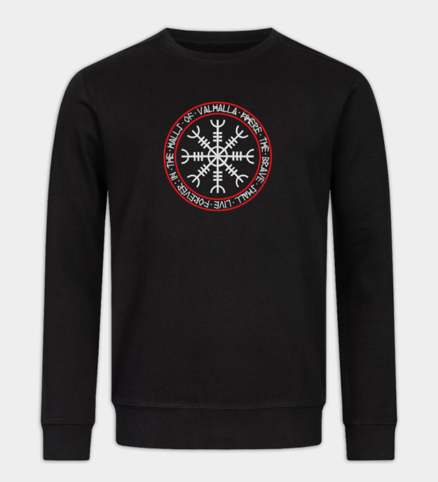 Valhallas sal broderet sweatshirt