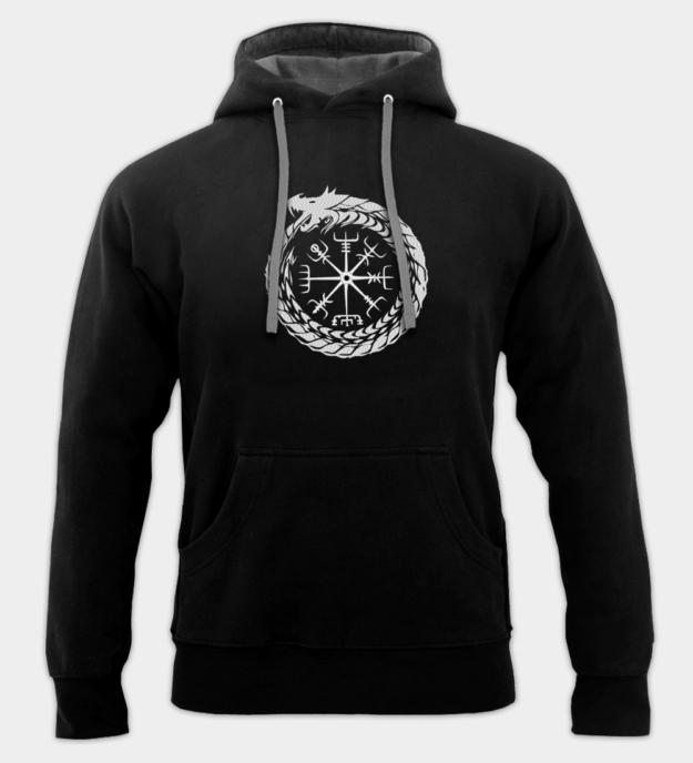 Jörmungandr broderet hættetrøje