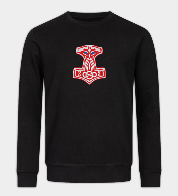 Mjölner broderet sweatshirt