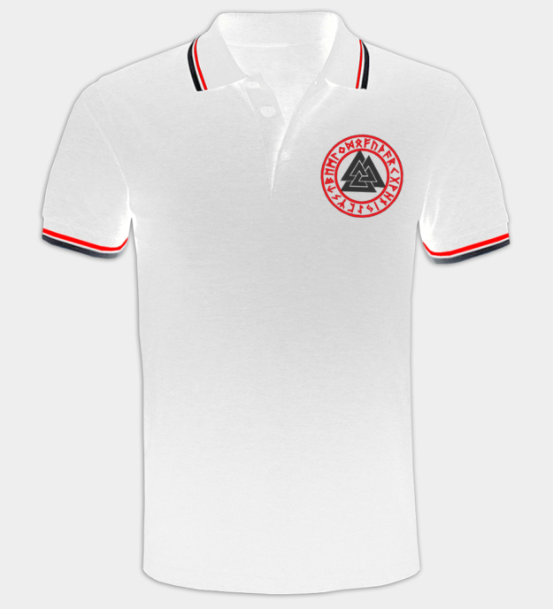 Valknut broderet poloshirt
