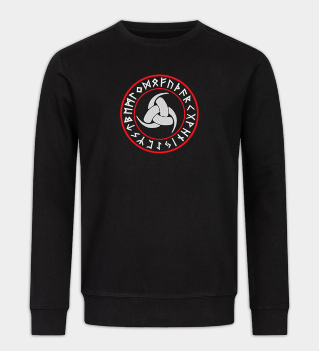 Odins horn broderet sweatshirt
