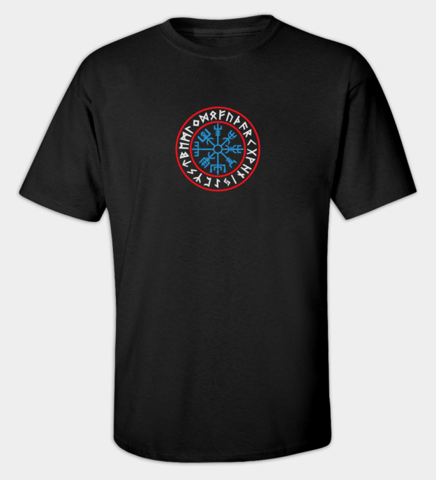 Vegvisir broderet t-shirt