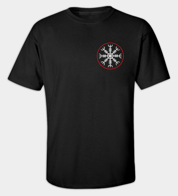Ægishjálmur broderet t-shirt
