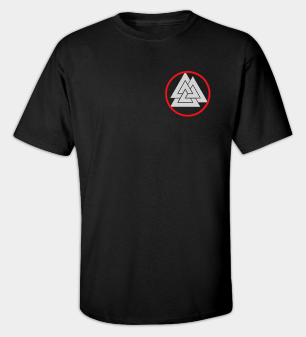 Valknude broderet t-shirt