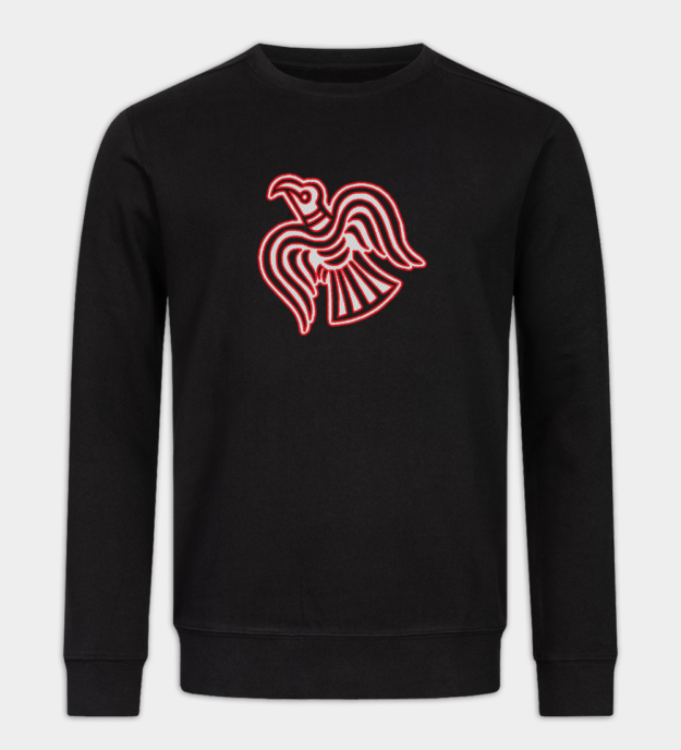 Viking ravn motiv broderet sweatshirt
