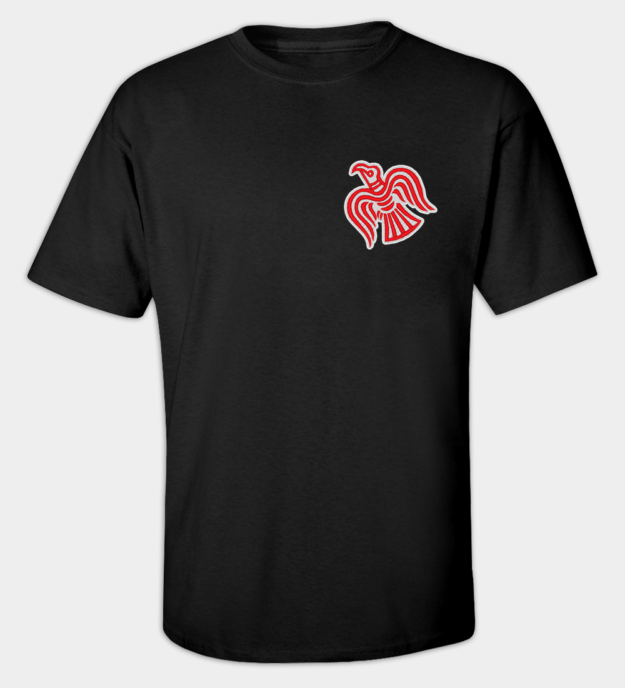 Viking ravn motiv broderet t-shirt