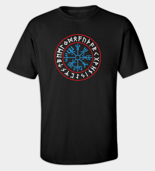 Vegvisir broderet t-shirt
