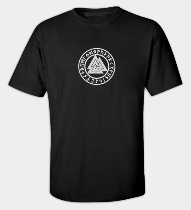 Valknut broderet t-shirt