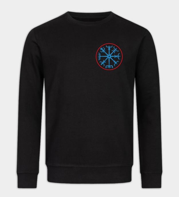 Vegvisir broderet sweatshirt