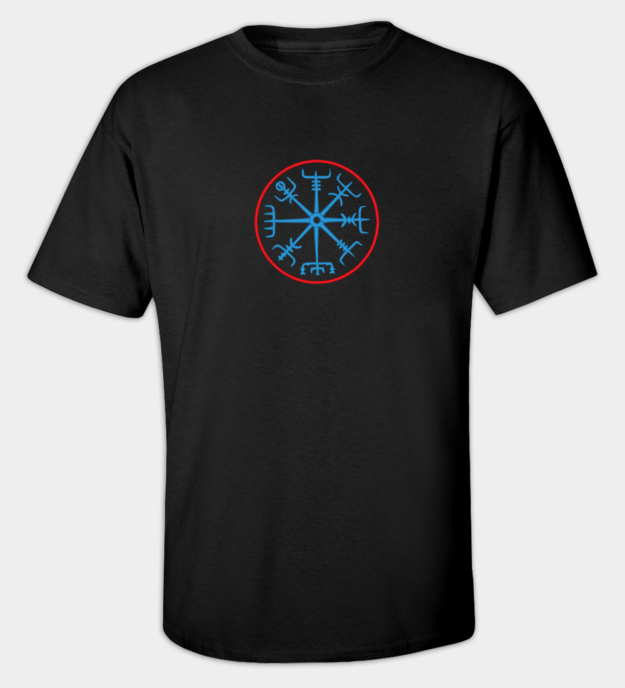 Vegvisir broderet t-shirt