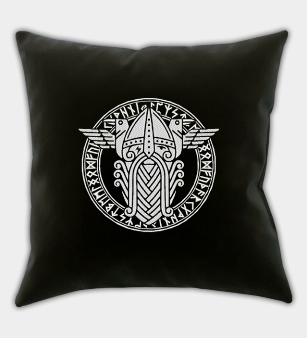 Odin / Wotan broderet pudebetræk