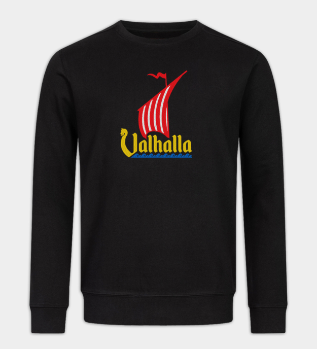 Vikingeskib broderet sweatshirt