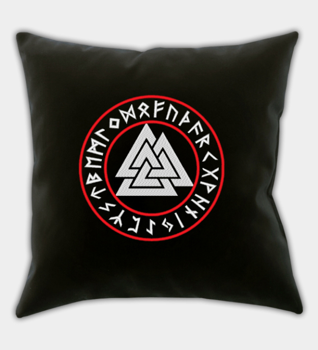 Valknut rune broderet pudebetræk