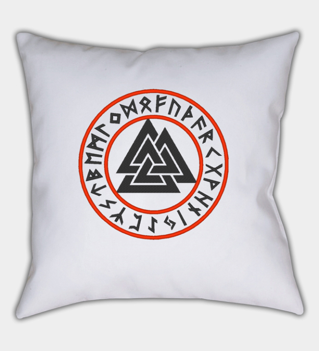 Valknut rune broderet pudebetræk