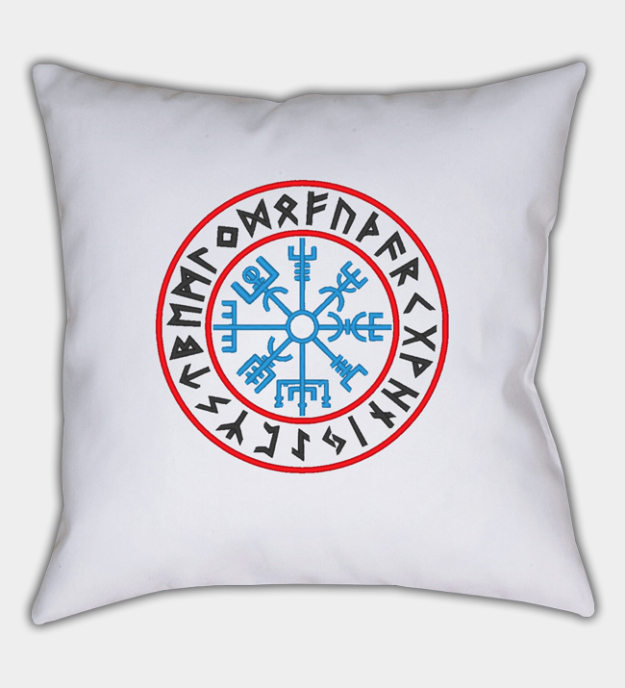 Vegvisir broderet pudebetræk