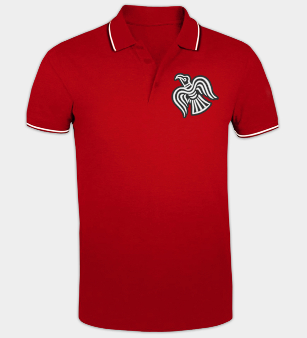 Viking ravn broderet poloshirt