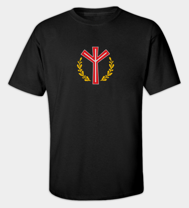 Algiz rune broderet t-shirt
