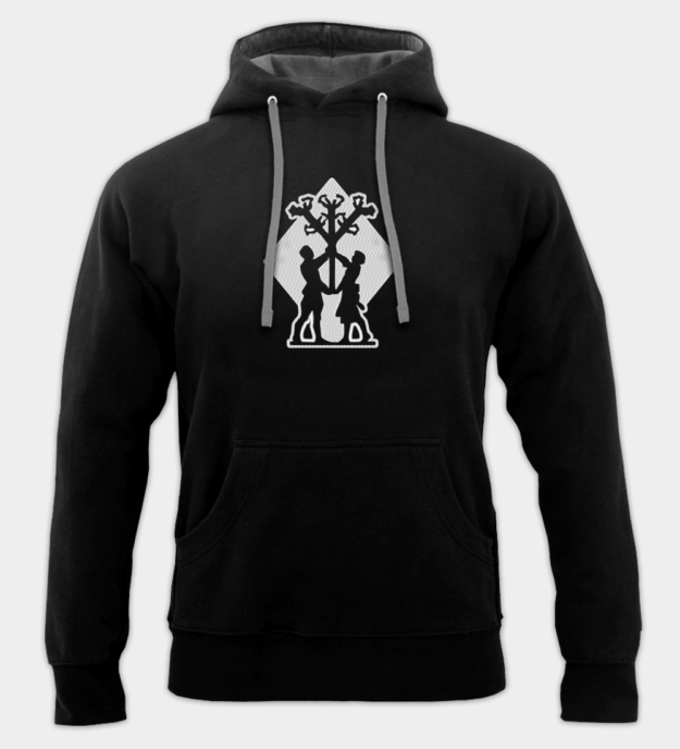 Algiz rune broderet hættetrøje