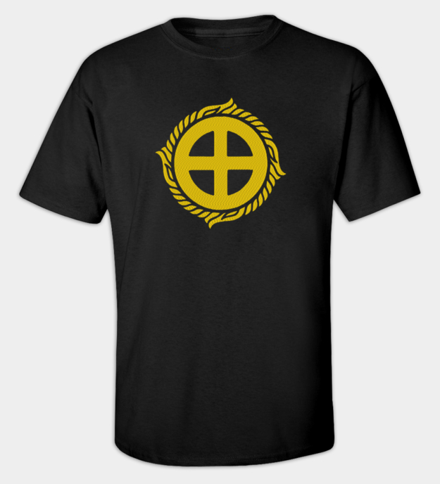 Solkors broderet t-shirt