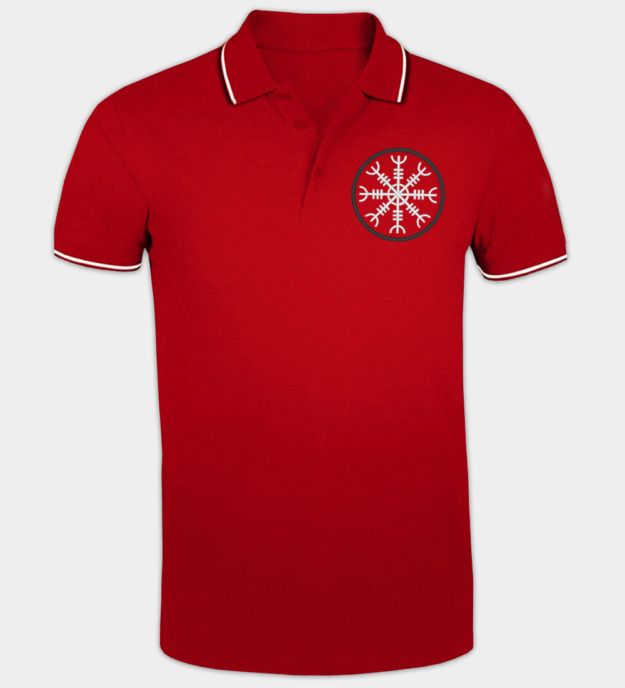 Ægishjálmur broderet poloshirt