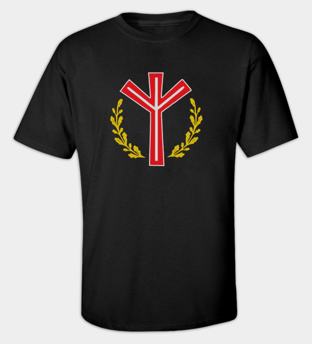 Algiz rune broderet t-shirt