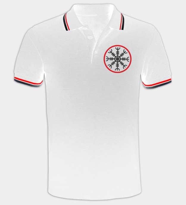 Ægishjálmur broderet poloshirt